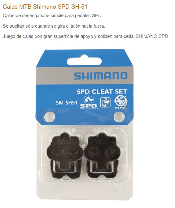 CALAS PEDAL SHIMANO SM SH51